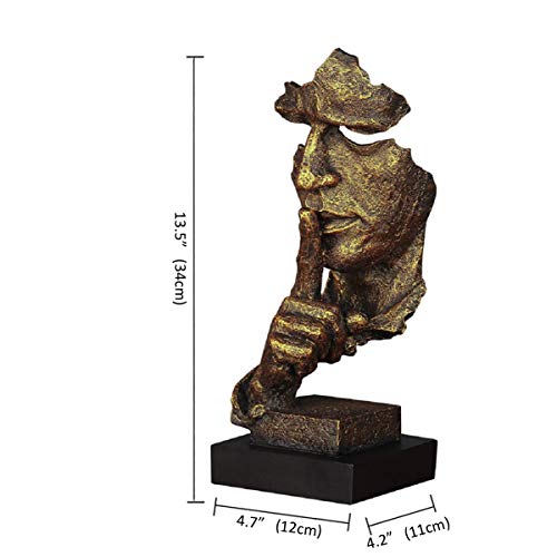 Estatua decorativa abstracta silenciosa en resina Lependor miniatura 7