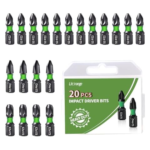 Litorange 20Pcs Magnetic Impact Driver Bit Set Cover