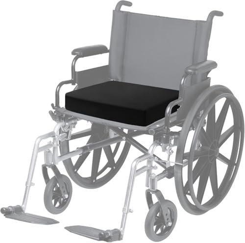 Wheelchair Cushion Memory Foam for Office Chairs, Scooters, Kitchen or Car Seats Orthopedic Lumbar Support, Sciatica & Tailbone Pain Relief - Reduce Back Ache, Improve Posture Seats (18 x 16 x 2)