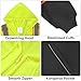 TICONN High Visibility Safety Sweatshirt Hoodie, Reflective Hi-Vis ANSI Class 3 Fleece Zippered Hooded Jacket with Black Bottom for men and women (Yellow&Black, XL)