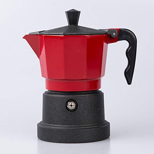 OQHAIR Mokka-Kanne, Moka-Kanne, Kaffeemaschine, Kaffeegerät, Espressomaschine, Mokka-Kanne, Espresso-Kaffeemaschinen für den Herd (Farbe: Braun, Größe: 3 Tassen) (Rot, 3 Tassen) OQHAIR Mokka-Kanne, Moka-Kanne, Kaffeemaschine, Kaffeegerät, Espressomaschine, Mokka-Kanne, Espresso-Kaffeemaschinen für den Herd (Farbe: Braun, Größe: 3 Tassen) (Rot, 3 Tassen)