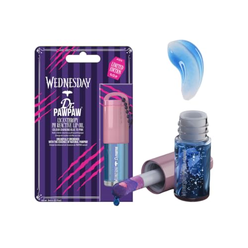 Dr. PawPaw Wednesday Lycanthropy - Lip Oil for Women and Men - Color-Changing and Lightweight Lip Moisturizer with Nourishing Papaya - 0.1 oz