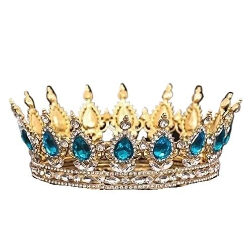 Damskie nakrycia głowy, biżuteria do włosów Diadem z koroną dla kobiet Diadem z w dla nowożeńców Rhinestone Kryształ Okrągły korona Biżuteria do włosów dla kobiet Diademy z koroną Prezent od