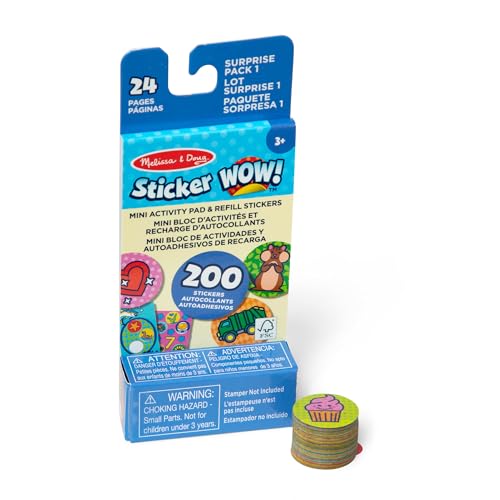Melissa & Doug - Sticker Wow Mini-Aktivitätenblock und 200 Aufkleber zum...