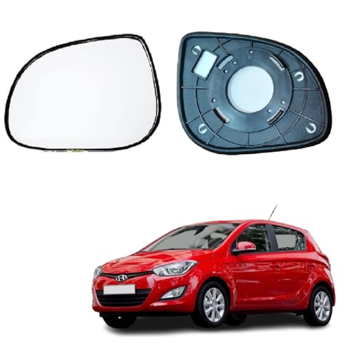 Image of ORVM Side View Mirror Glass /Sub Mirror Plate (INDICATOR TYPE ASSEMBLY) compatible with Hyundai i20 2012-2014 Year Model (MIRROR SMALL SIZE 2, LEFT PASSENGER SIDE)