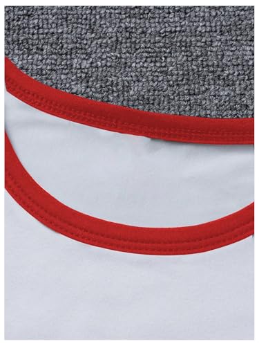 WDIRARA Girl's Cherry Graphic Contrast Trim T Shirt Crew Neck Short Sleeve Tee Y2k Crop Top3