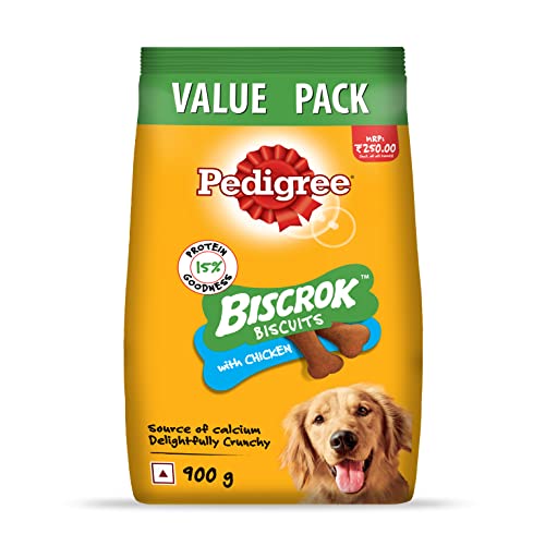 Image of Pedigree PRO Expert Nutrition Adult Small Breed Dogs (9 Months Onwards) Dry Dog Food, Chicken, 1.2kg Pack & All Life Stages Biscrok Dry Dog Biscuits (Above 4 Months), Chicken Flavor, 900g Pack