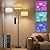 SIBRILLE 36W RGB Arc Floor Lamp with 3 White Fabric Shades, 3000LM Super Bright Standing Lamp with Remote Control & Touch, Stepless Dimming, Individual Light Control for Living Room, Bedroom