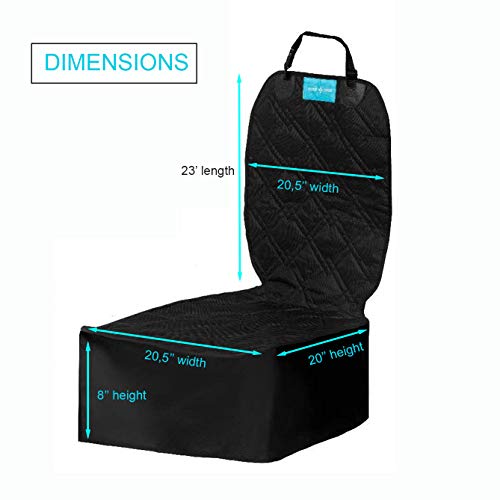 Dog Car Front Seat Cover Pet Bucket Seat Covers Luxury Washable Material Waterproof Nonslip Pet Single Seat Cover For Cars Truck Suv Seatbelt Leash Included #TOP2