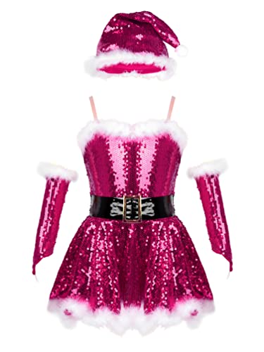 Vestido de elfa para niña cómodo y sin picazones para fiestas de Navidad