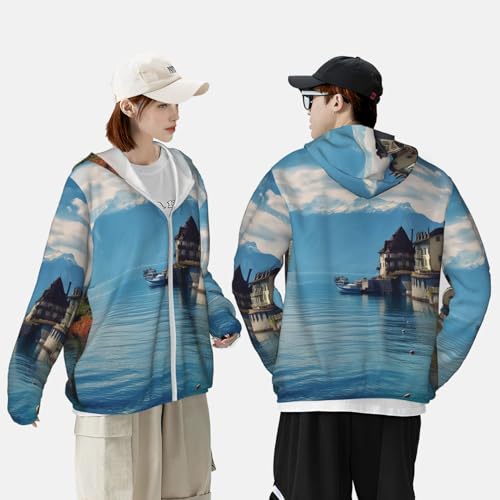 Chaqueta para hombre con protección solar UPF 50+ y capucha miniatura 2