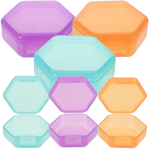 BAZEITFLOW 6 piezas Organizador de Viaje Portátil Caja Hermética para Vitaminas y Tapones Estuche Pequeño y Compacto para Almacenamiento Seguro Diario