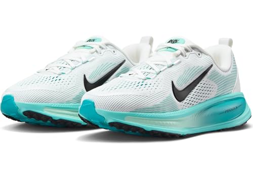 Nike Vomero 18 Big Kids' Road Running Shoes (HQ2157-103, Summit White/Dusty Cactus/Geode Teal/Black)2