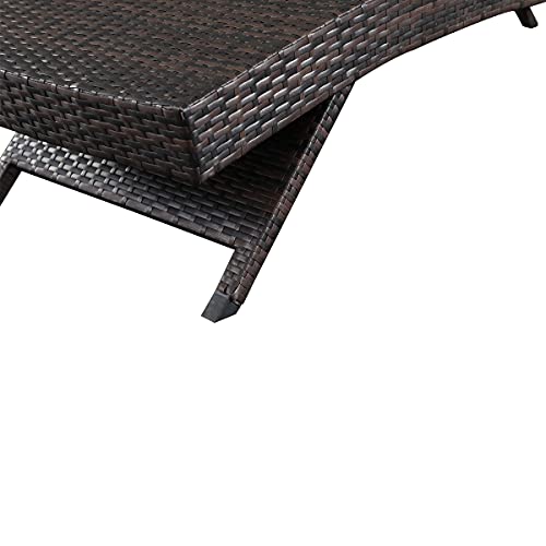 Asifom-79-Outdoor-Wicker-Reclining-Lounge-Chair-Long-Reclining-Chaise-Lounge-Set-Patio-Rattan-Double-Chaise-Lounge-Lawn-Sunbathing-Chairs-Beach-Pool-Backrest-Recliners-Set-of-4 41S05g9a0+S