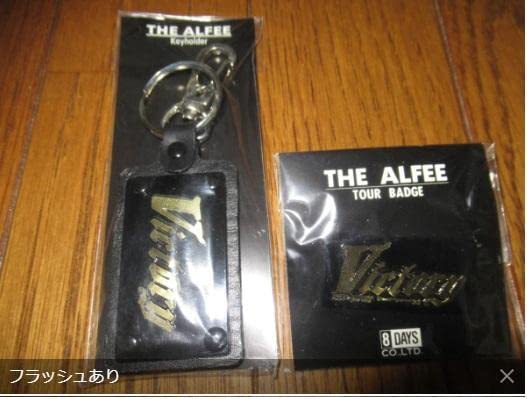 ALFEE FLYING V カスタムバッジとキーホルダーセット