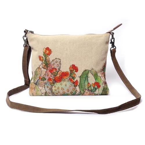 Blooming Cacti - Wristlet Wallets for Women, Crossbody Sling Bags, Tote Bag, Book Bag, 100% Cotton Canvas