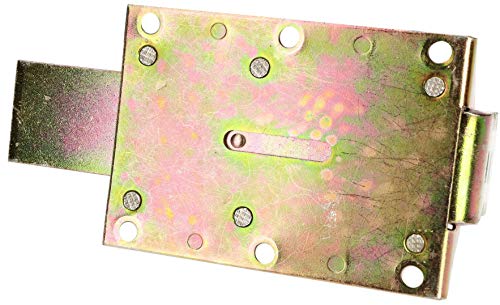 KOTARBAU® Schlossriegel 180mm + Solides Vorhängeschloss Gerade Gelb Verzinkt Universal