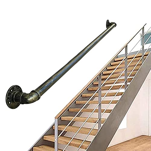 Main courante pour marches d'escalier extérieures intérieures barre murale fer