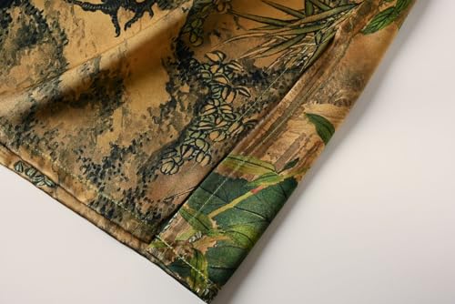Image of Women's Silk Kimono Robe Short Bathrobe Nightgown 100% Mulberry Silk for Women - Classic Floral Pattern