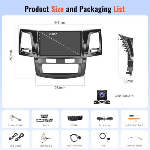 Android 15 Car Stereo for Toyota Hilux Vigo 2005-2014, 9" Touchscreen Radio by Realdio - Used condition - Image 7