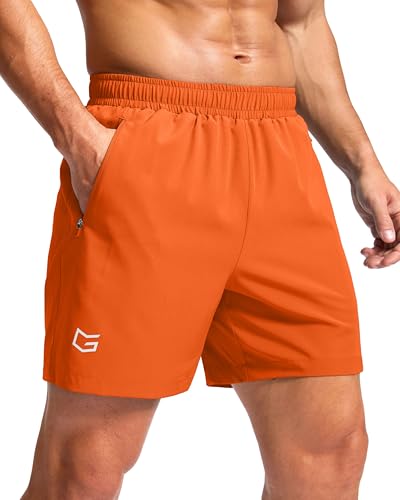 Image of G Gradual Men's Athletic Running Shorts with Zipper Pockets Quick Dry 7 inch / 5 inch / 9 inch Workout Gym Shorts for Basketball Hiking