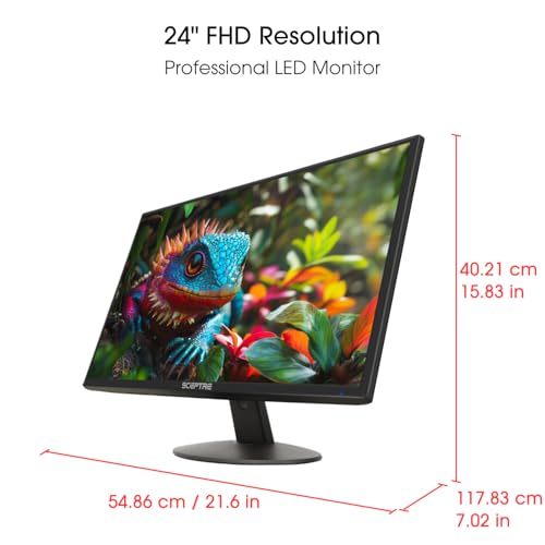 New! Sceptre 24-inch Gaming Monitor 100Hz FreeSync 2X HDMI 1X VGA Build-in Speakers, Machine Black 2026 (E248W-FW100TR Series) - Image 3