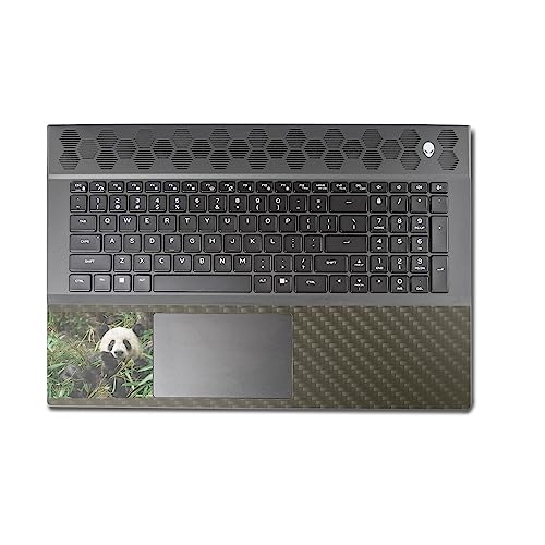 Image of MightySkins Carbon Fiber Skin Compatible with Alienware M18 R1 (2023) Full Wrap Kit - Chill Panda | Protective, Durable Textured Carbon Fiber Finish | Easy to Apply & Change Styles | Made in The USA
