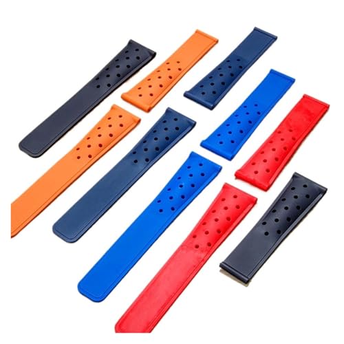 Bracelet caoutchouc anti transpiration 22mm pour montre Heuer F1