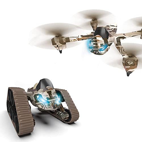 UJIKHSD Dron 2 En 1 De Tierra Y Aire para Niños, Hobby RC Quadcopter Helicópteros De Control Remoto One Key Take Off/Landing Toy para Adultos Principiantes Cover