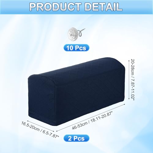 Fundas de reposabrazos elásticas de poliéster suaves para protector de sofá sillón 3