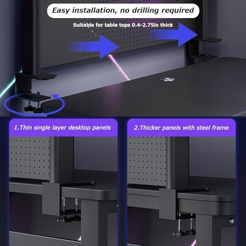 Klemm-Schreibtisch-Organizer-Regal – vielseitiges Regalsystem für Büro- und Gaming-Schreibtische, kompatibel mit verschiedenen Arbeitsplätzen und Stecktafel-Zubehör, maximiert Platz und Effizienz
