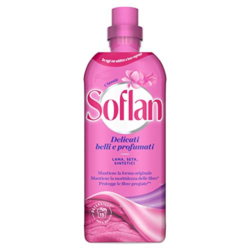 SOFLAN - Detersivo Liquido Classic 900ml (Consegna in 48 Ore), Detersivo Capi Delicati, Per Lana e Sintetici, Formula Delicata, Protezione Fibra, Ideale per Tessuti Delicati