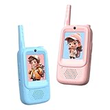 Yuemeuy Video Walkie Talkie Per Bambini,2 Pezzi Ricetrasmettitore Video Con Schermo HD E 4 Cambiatori Di Voce - Radio Giocattolo Bambini Lungo Raggio,Per Campeggio All Aperto Viaggio Avventura Interna
