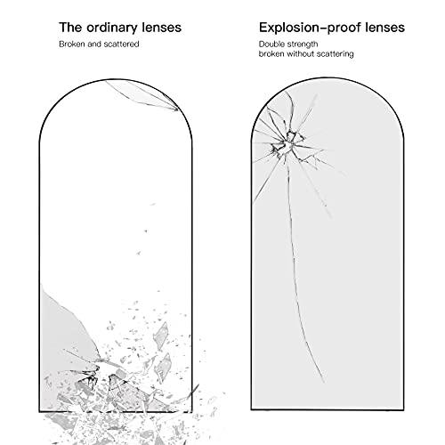 Cassilando Full Length Mirror 65"×22" Floor Mirror, Standing Mirror Smooth Arched Top Mirror, Large Arched Mirror, Bedroom Living Room Wall Mirror #TOP5