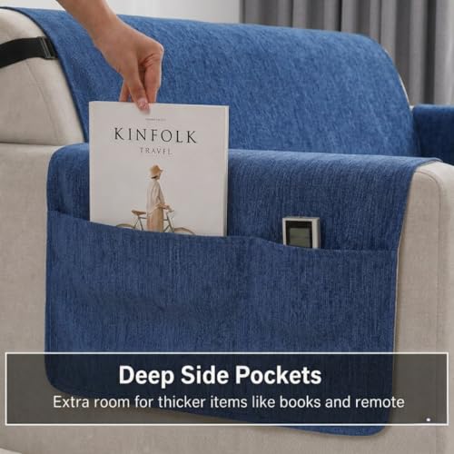 Image of STITCHNEST 'LuxeFit Series' 2 Seater Sofa Cover | Full Coverage with Armrest Pocket | Elegant Woven Fabric, Washable & Durable for Modern Living
