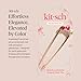 Kitsch French Hair Pin for Women – Gold Hair Accessories with Gemstone Accents, Lightweight Metal Hair Stick for Effortless Updos, Twists & Buns | Ideal Gifts for Women