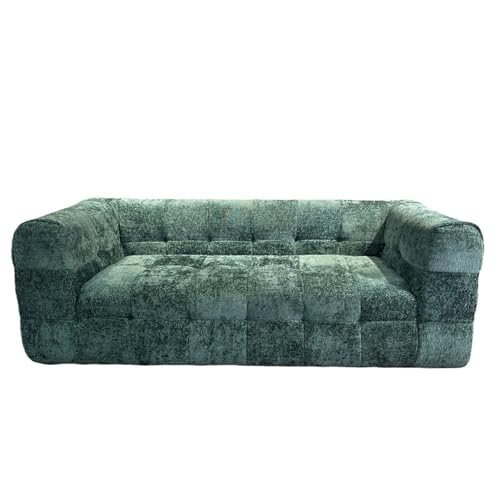 WENMEE Sofá Cloud De 2 Plazas, Cómodo Y Comprimible, Tapizado En Chenilla, 78,7 Pulgadas, para Sala Estar, Dormitorio Oficina. Color Verde Oliva