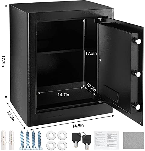 BITOWAT Cassaforte di Sicurezza a Muro, 43L