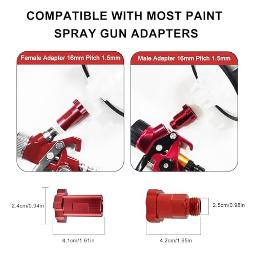 Image of RRJ Disposable Paint Cup Automotive Spray Gun Paint System, for LVLP /HVLP Spray Gun Kit 27 Ounce(800ML) Mixing Cups with 50 Liners and Lids, 1 Hard Cup with Retainer Ring, 2 Adapter, Stirrer