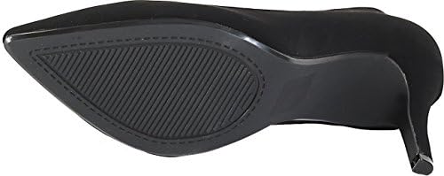 CITYCLASSIFIED Comfort Coen ~ Women's Medium Heel Extra Cushion Foam Sole Pumps Shoes (9, Black Nubuck, Numeric_9) | Image 2