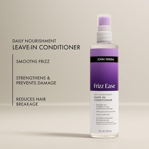 Image of John Frieda Frizz Ease Leave-In Conditioner for Frizzy Hair, 8 Fl Oz (Pack of 6)