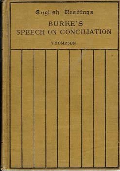 Burke's Speech on Conciliation with America (En... B000GLDE2Y Book Cover