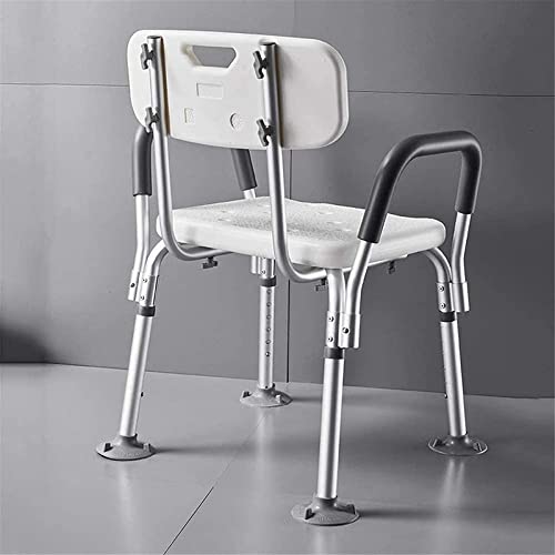 Tabouret robuste réglable en hauteur contre les risques de chute dans la baignoire et la douche - 5