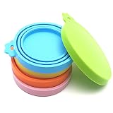 MYYZMY 5 Pcs Pet Can Covers,Food Can Lids, Universal BPA Free Silicone Can Lids Covers for Dog and C