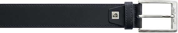 Pierre Cardin Blue Smooth Classic Silver D-Ring Adjustable Belt Adjustable Mens Belt-36
