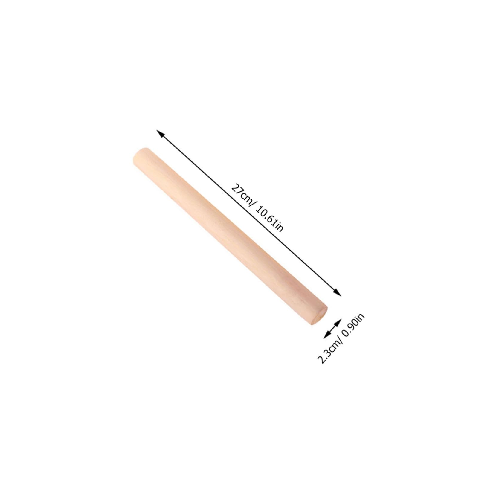 PACKOVE Rodillo de Madera para Repostería 10 Piezas Superficie Lisa sin Rebabas, Adecuado para Masa de Galletas y Panadería, Color Caqui Resistente y Práctico