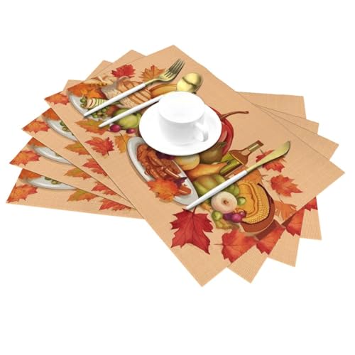 Sets de table Haapy lavables pour protéger la table des taches