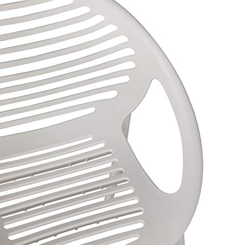 Image of CELLO Abacus Chair White | Strong and Durable | Easy to Clean | Chair for Living Room, Bed Room, Kitchen, Office Room, Outdoor | 3 Years Warranty