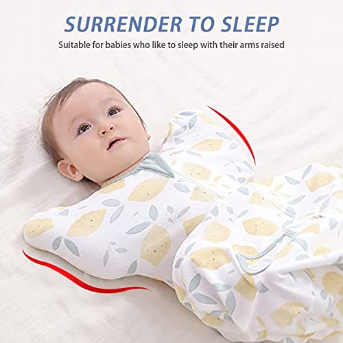 Zigjoy Baby Swaddle Transition Sleep Bag With Arms Up Cotton Baby Wearable Blanket With 2-Way Zipper Lightweight Sleep Sack For Newborn Infant 0-3 Months Pink #TOP2