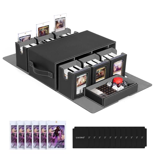 Commander Deck Box for MTG, 6-Deck Modular Card Case with Dice Tr...
